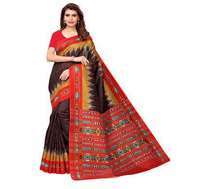 eka lifestyle (136eka) bhagalpuri silk printed saree with blouse (multicolor)